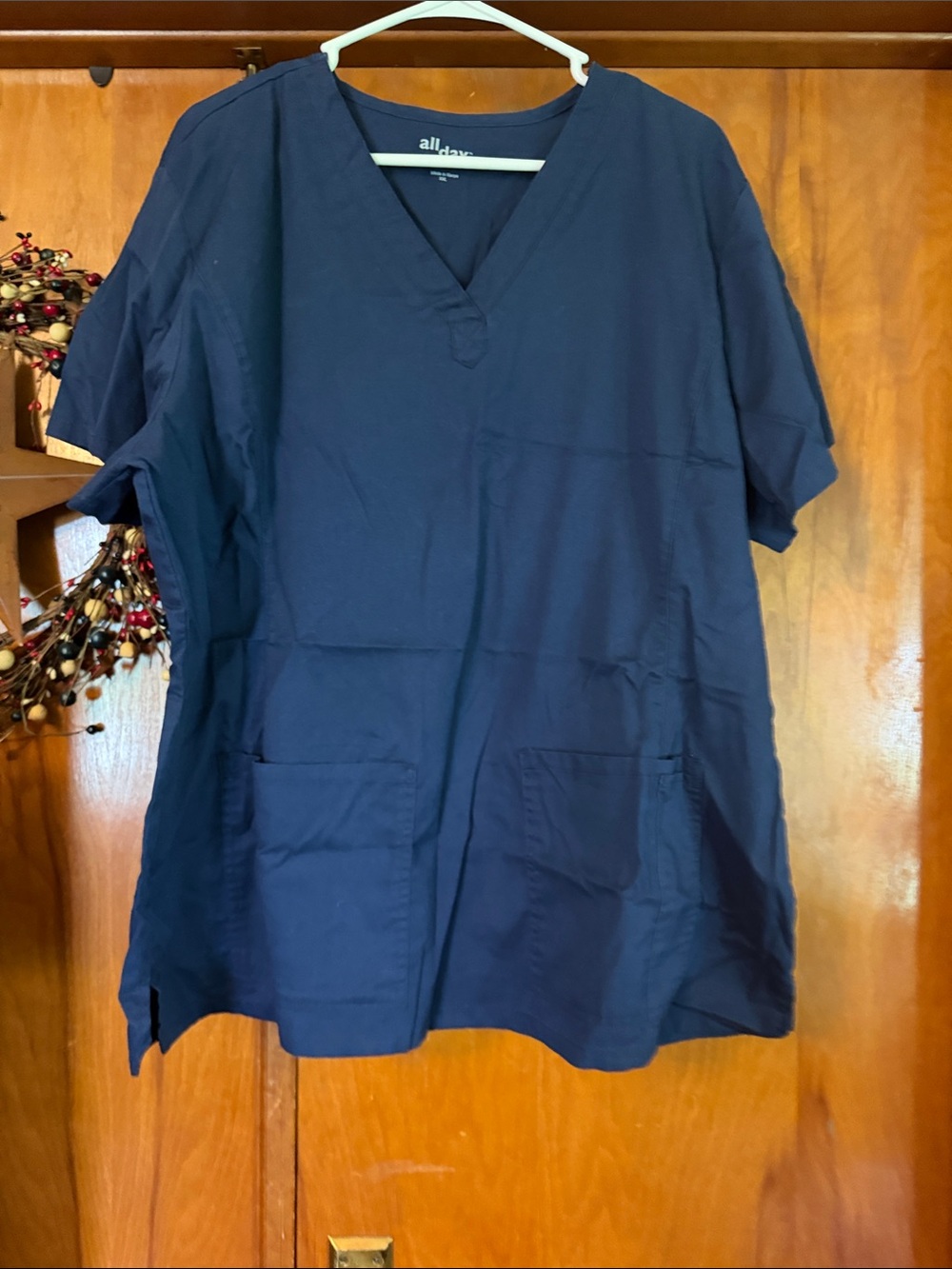 Navy Blue scrub top